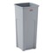 Rubbermaid Commercial Untouchable 23 Gallon Square Plastic Waste Container - Gray